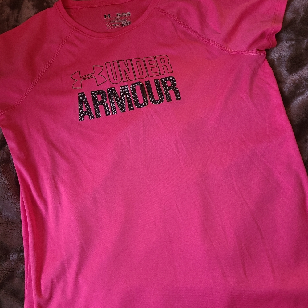 Youth XL under Armour tee.
